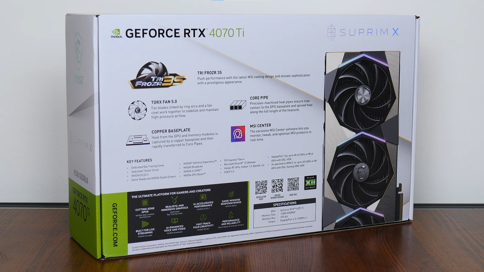 Review: MSI GeForce RTX 4070 Ti SUPRIM X 12G Graphics Card